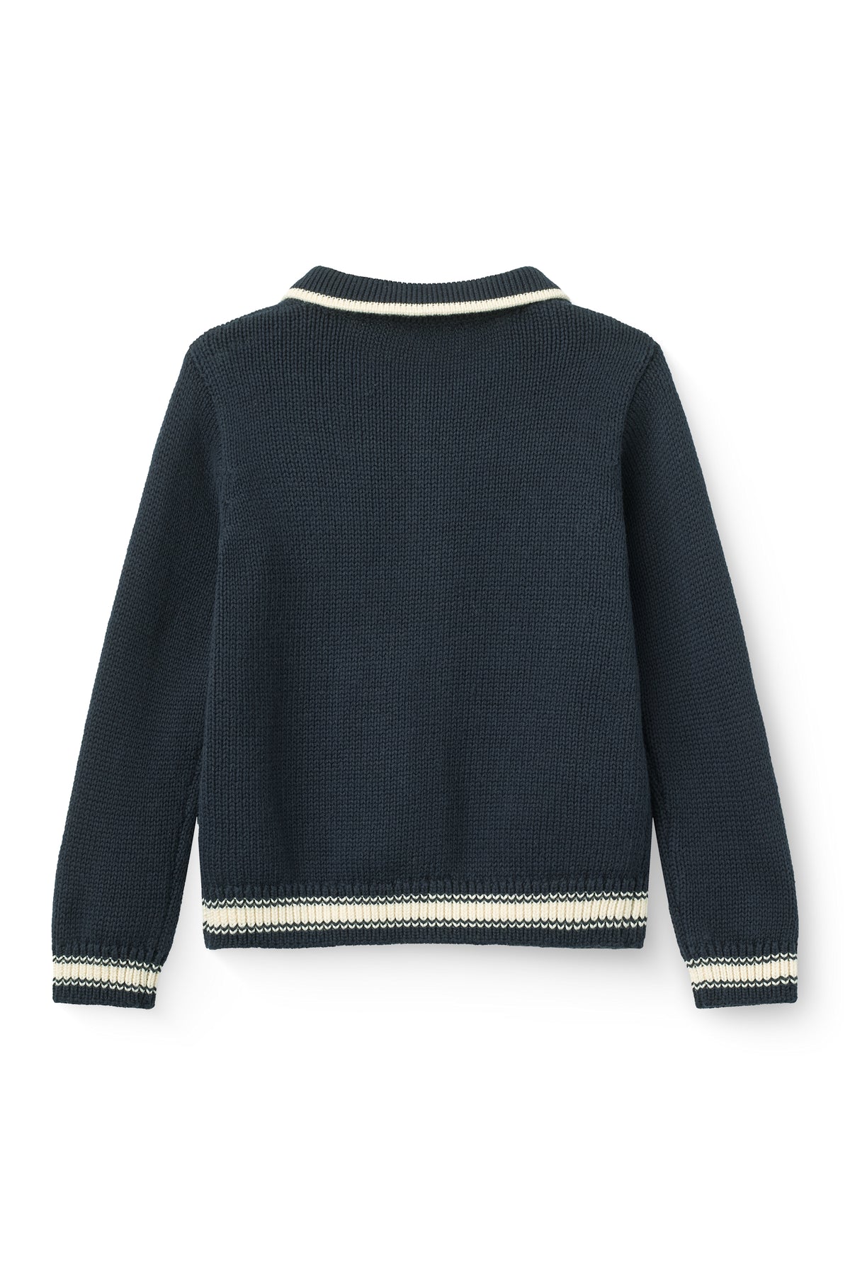Marineblå strikket cardigan med juletremotiv | Copenhagen Colors