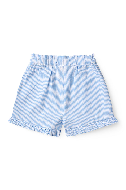 SEERSUCKER GIRLY SHORTS BLUE