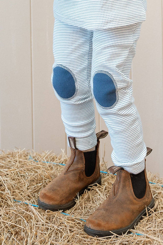 Blå stripete leggings