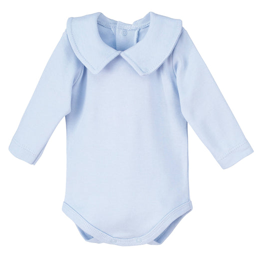 Lyseblå body med krage