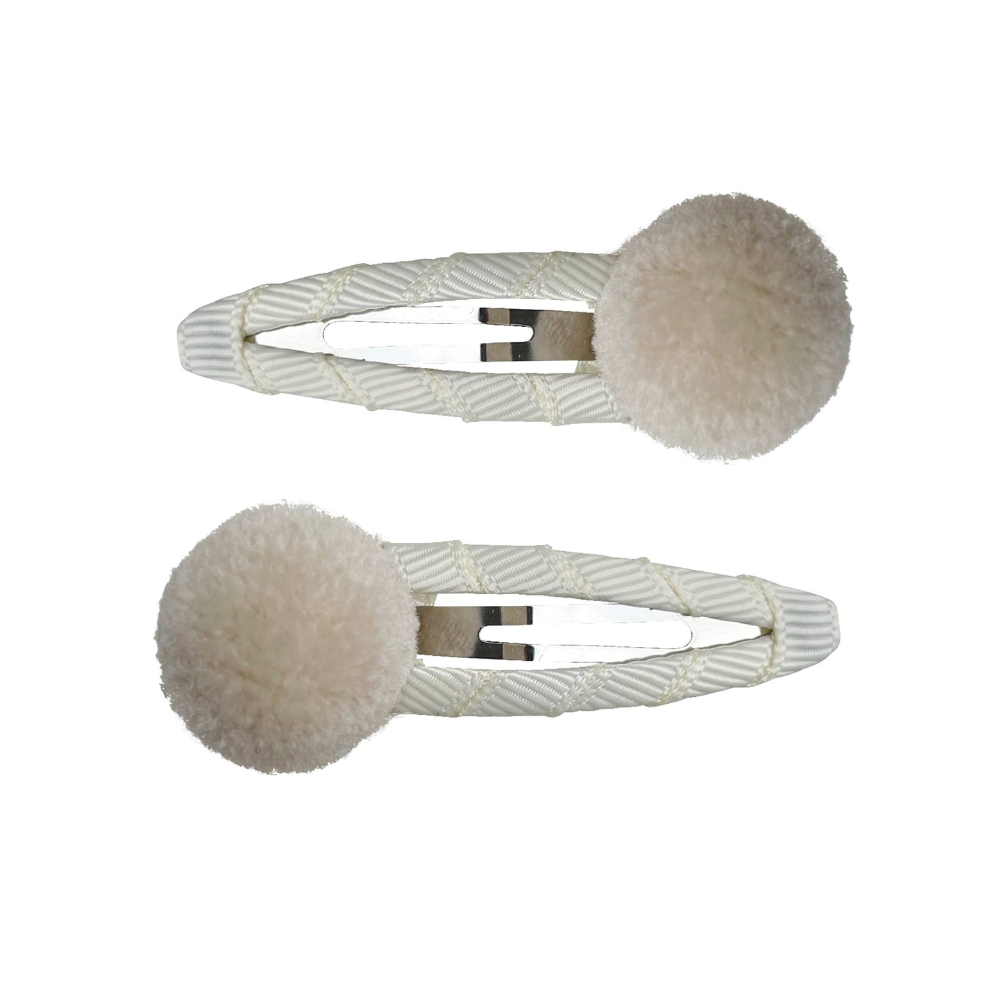 PomPom hårspenner - Sett med 2 stk