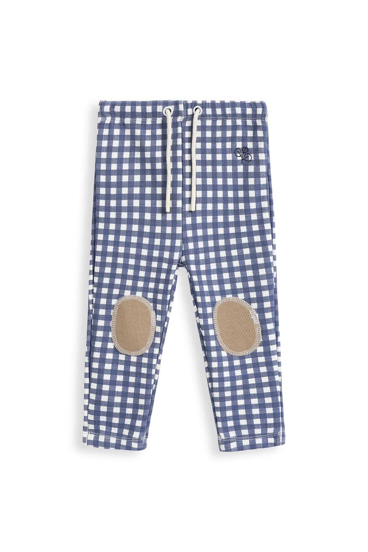 Rutete blå leggings