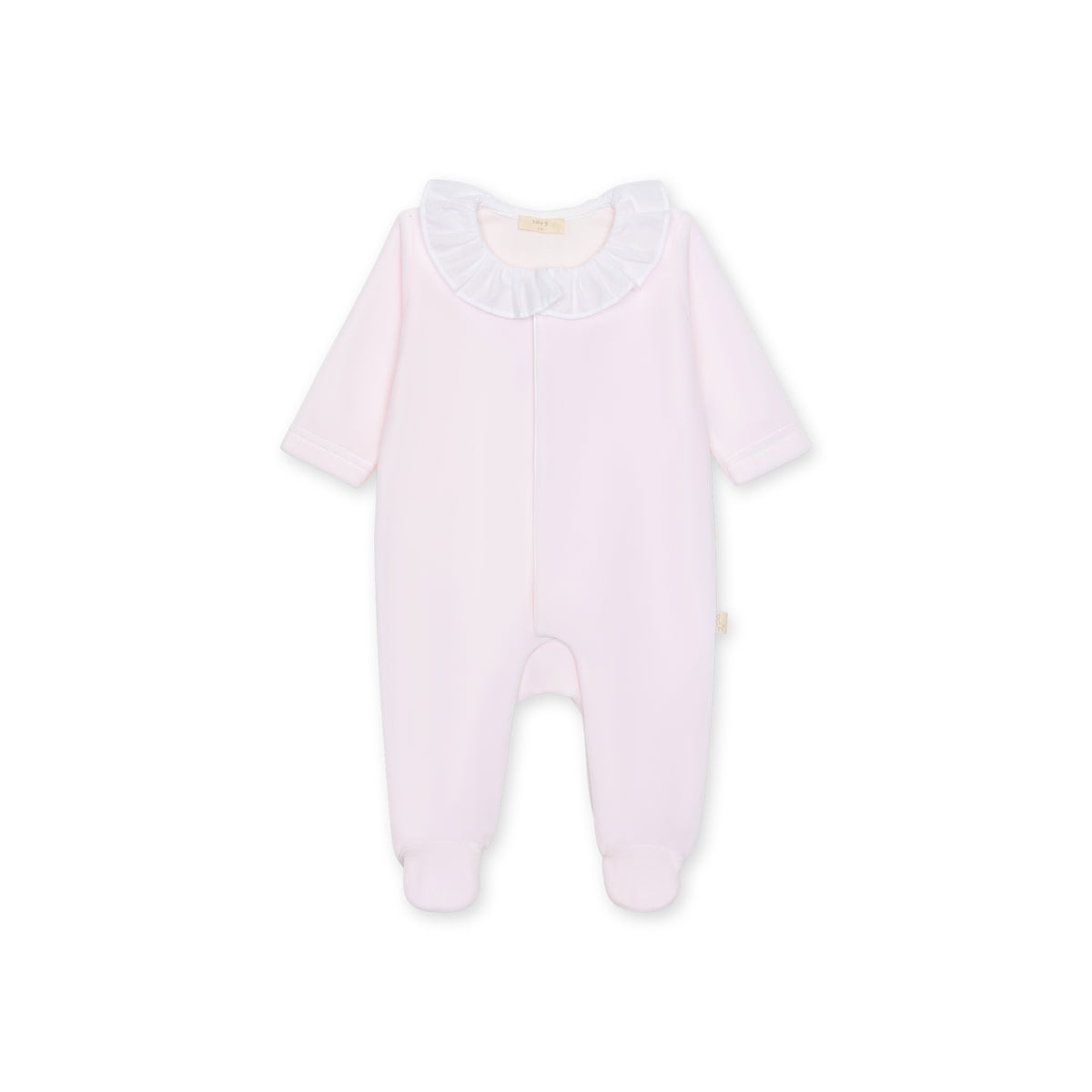 Rosa sparkedress i velour med hvit krage | BabyGi