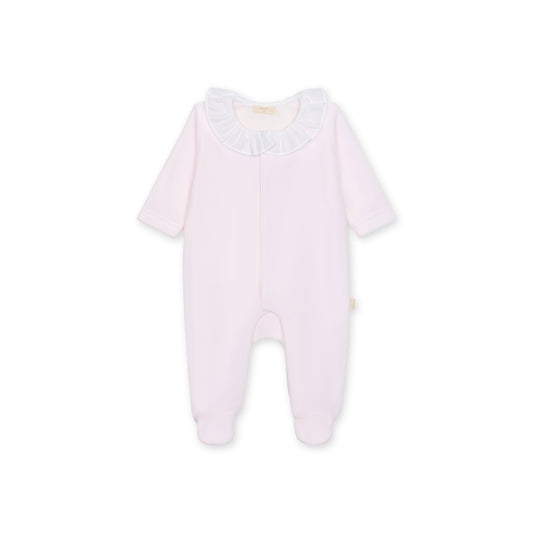 Rosa sparkedress i velour med hvit krage | BabyGi