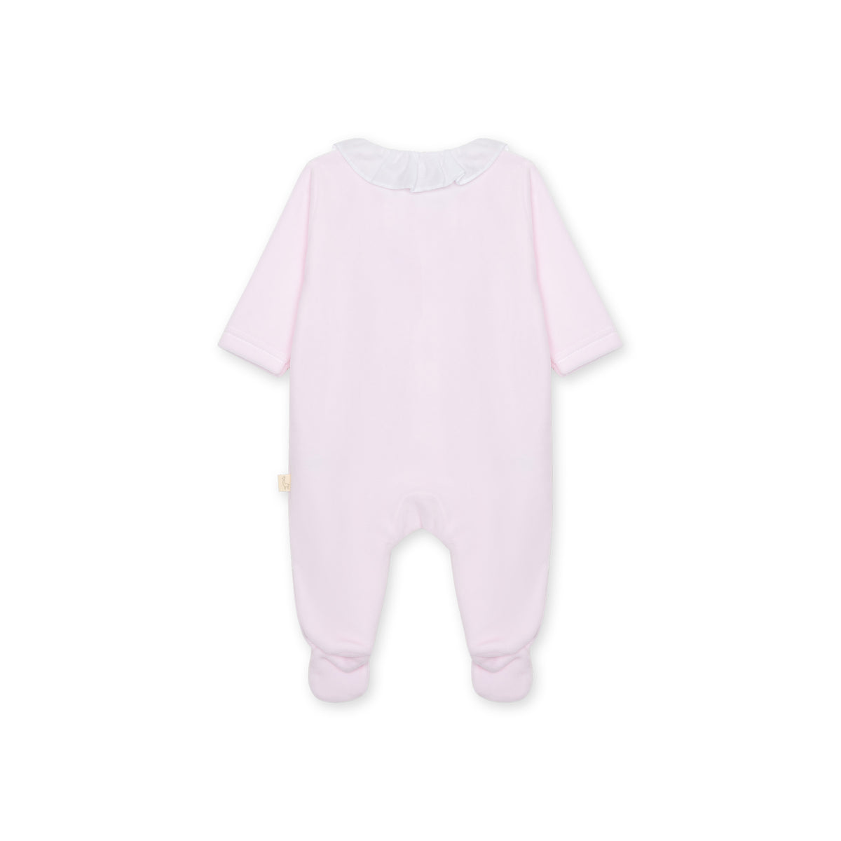 Rosa sparkedress i velour med hvit krage | BabyGi