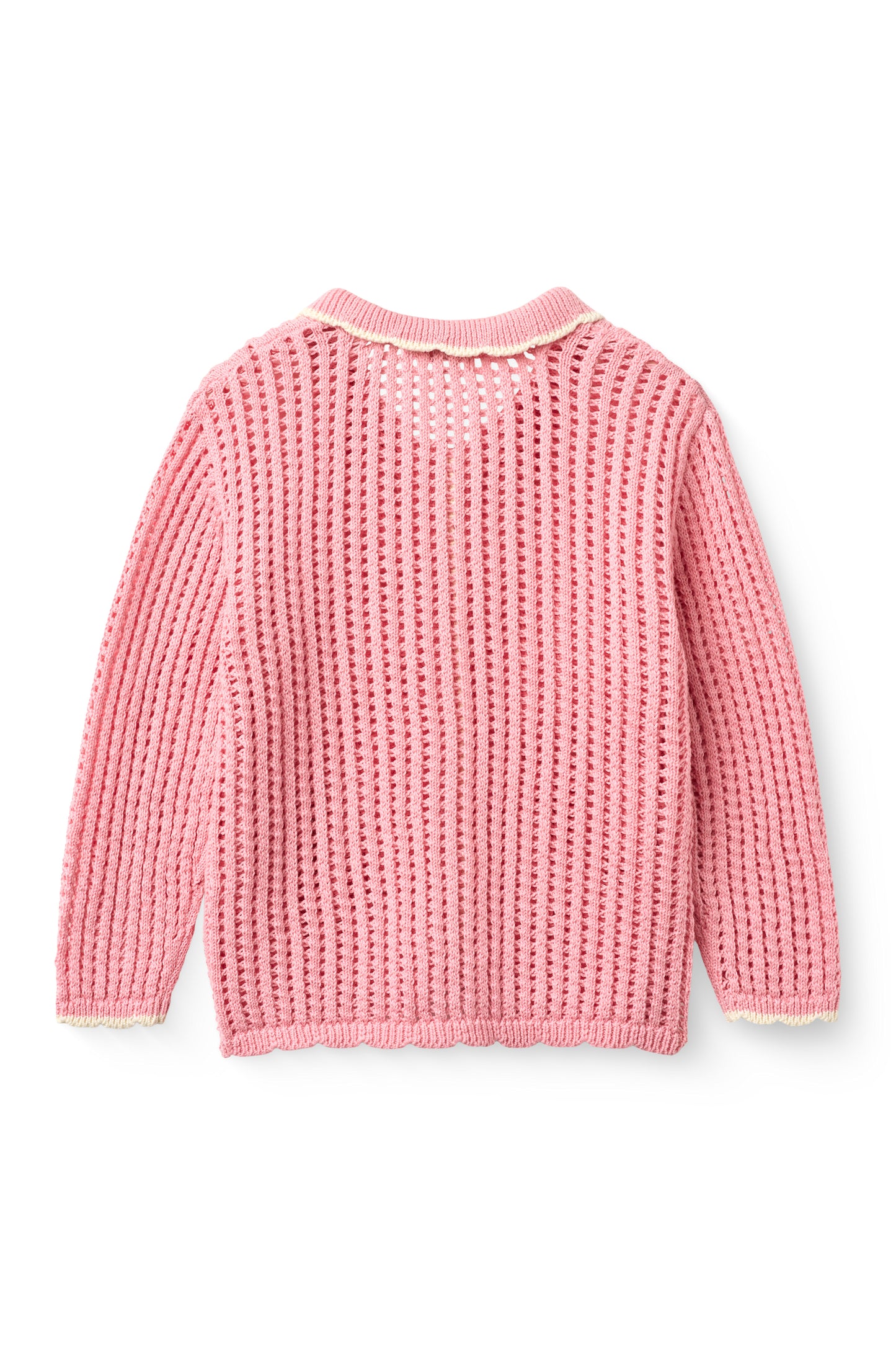 Rosa heklet cardigan i bomull | Copenhagen Colors
