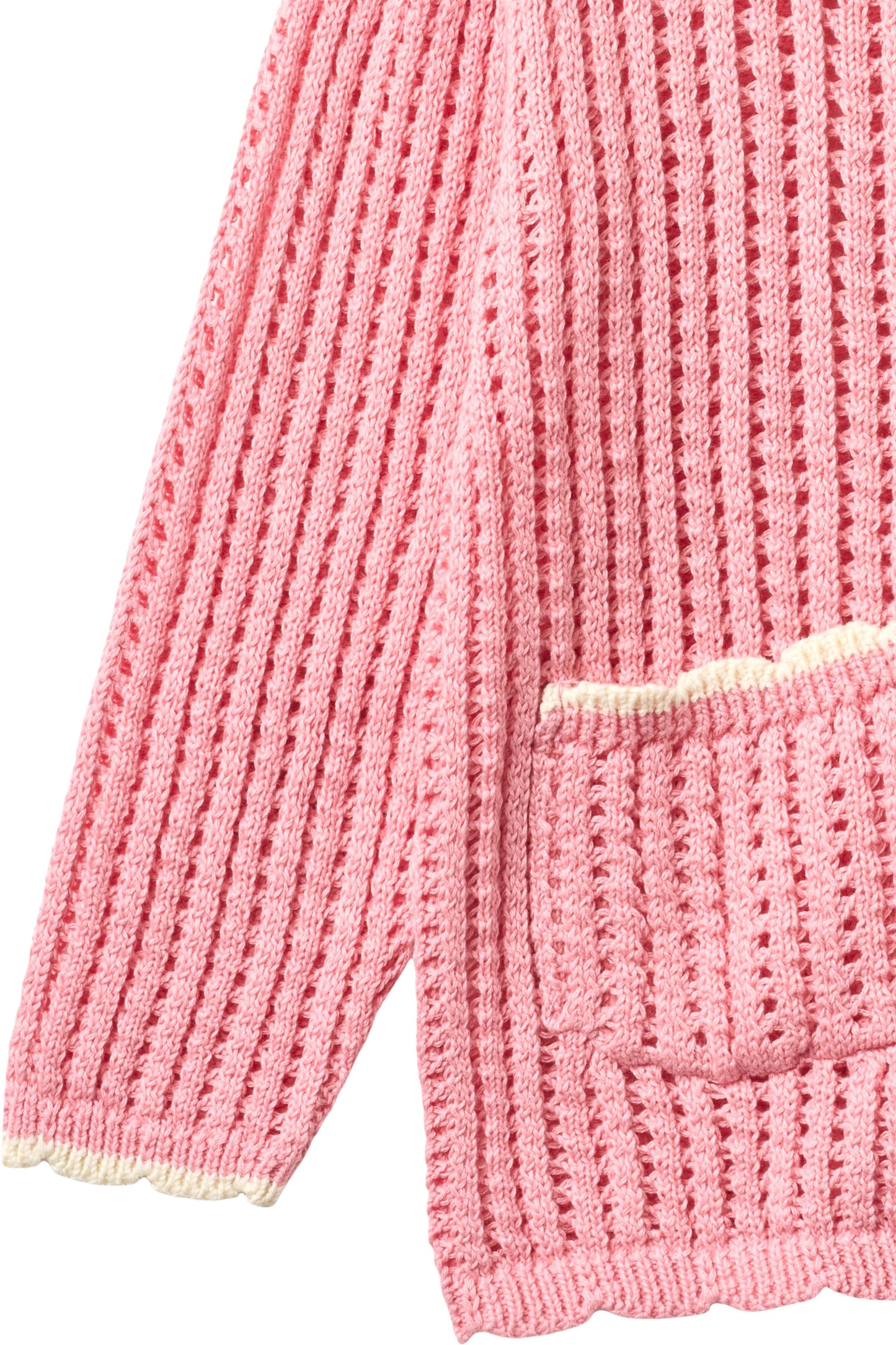 Rosa heklet cardigan i bomull | Copenhagen Colors