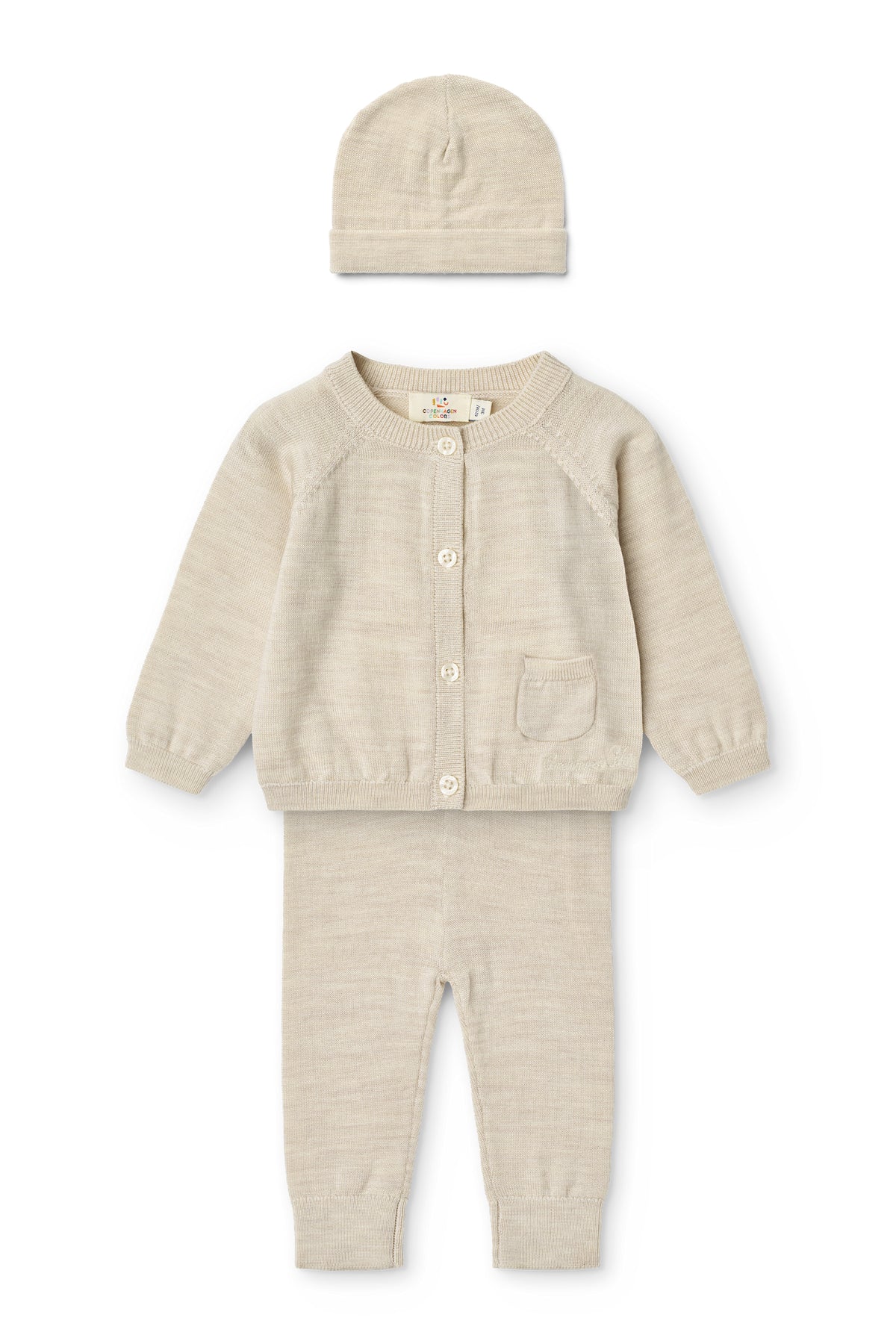 Pale Cream Melange Classic Merino Babysett i 100 % ull | Copenhagen Colors