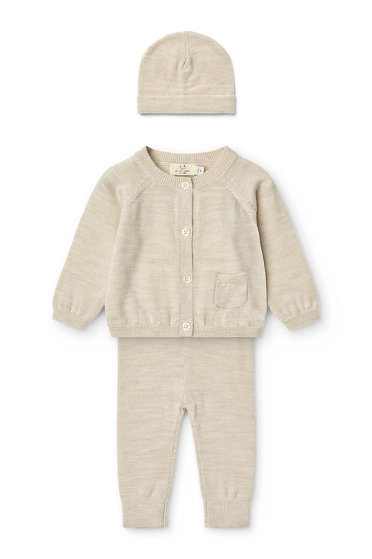 Pale Cream Melange Classic Merino Babysett i 100 % ull | Copenhagen Colors