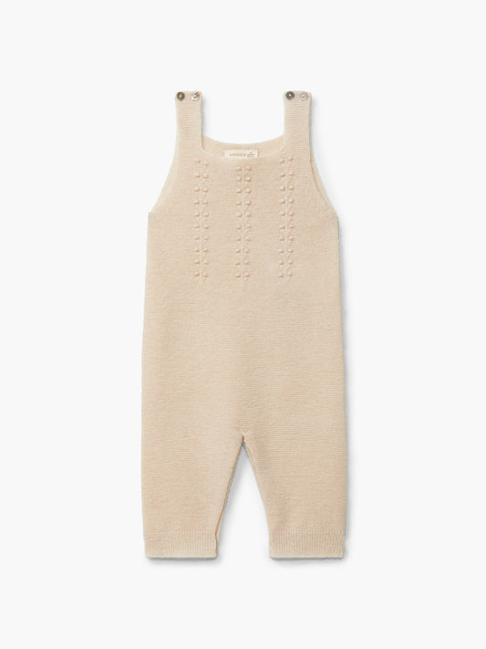 Beige strikket selebukse i merinoull og cashmere | Wedoble