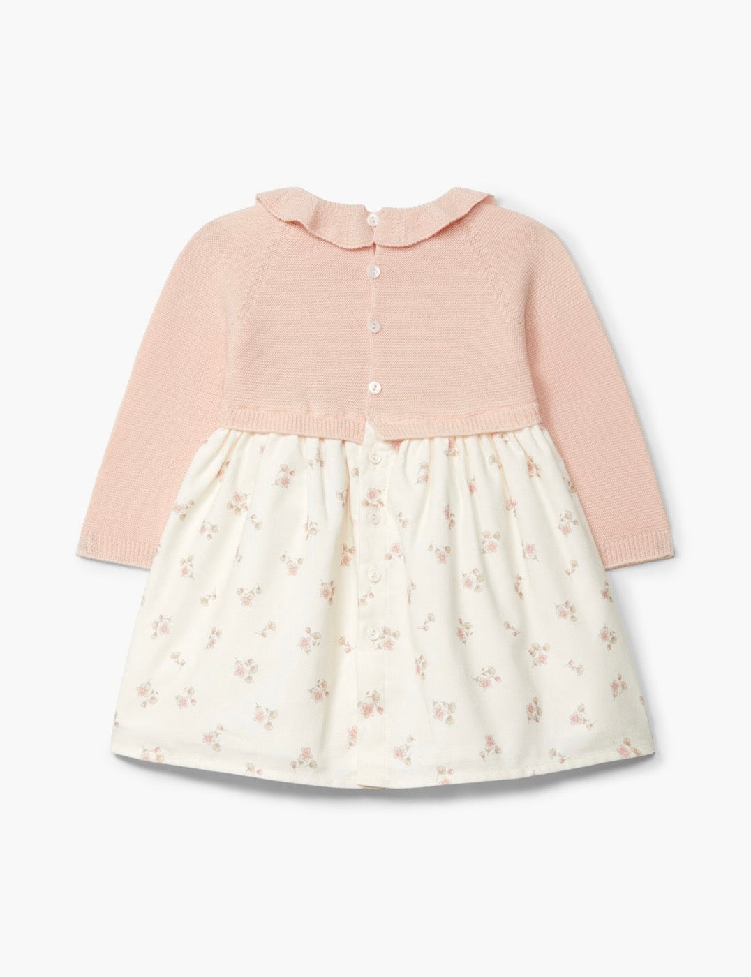 Kjole med blomsterprint og strikket overdel | Wedoble