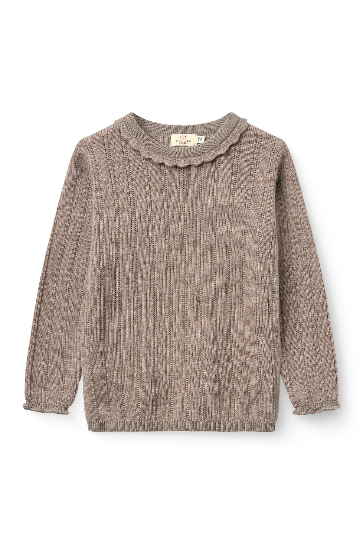 Beige strikket genser i 100 % merinoull | Copenhagen Colors