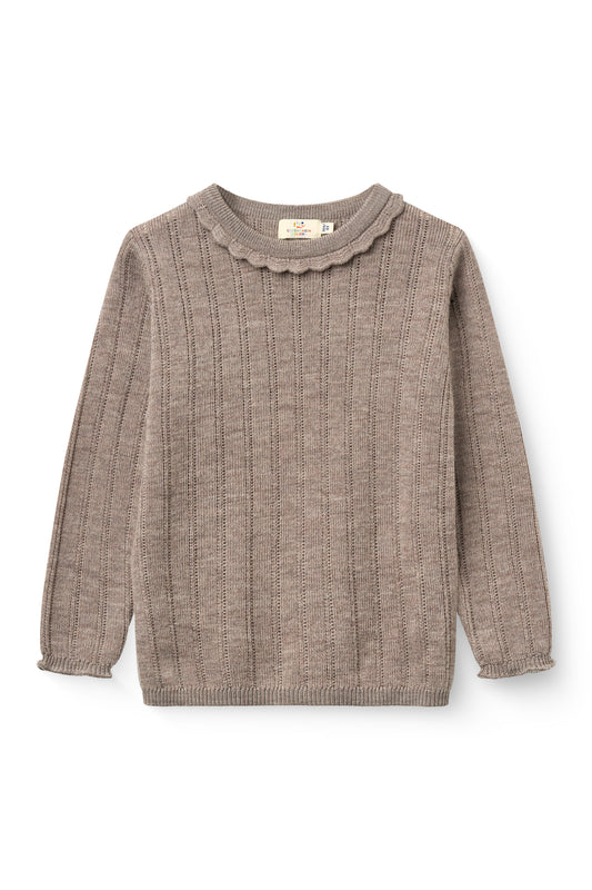 Beige strikket genser i 100 % merinoull | Copenhagen Colors