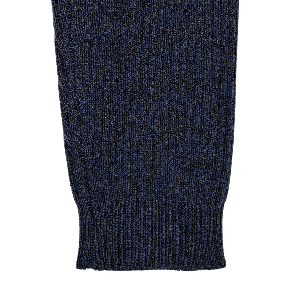 Marineblå ribbestrikket leggings i 100 % merinoull | Copenhagen Colors