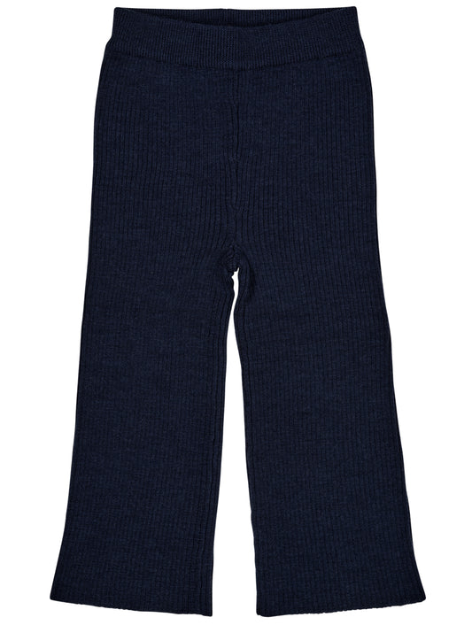 Ribbestrikket leggings med sleng i 100 % merinoull | Copenhagen Colors