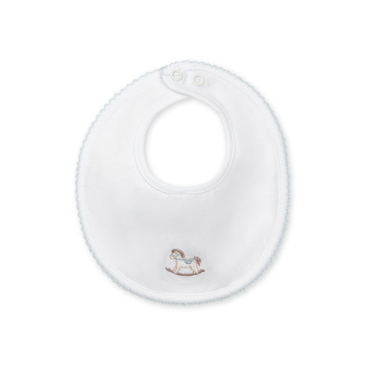 Hvit smekke til baby Rocking Horse Lyseblå | BabyGi