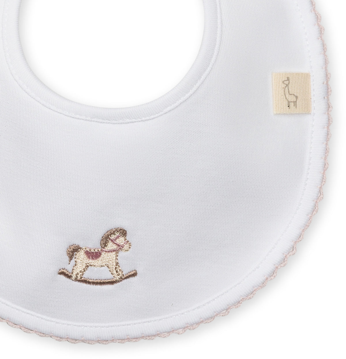 Hvit smekke til baby Rocking Horse Lyserosa | BabyGi