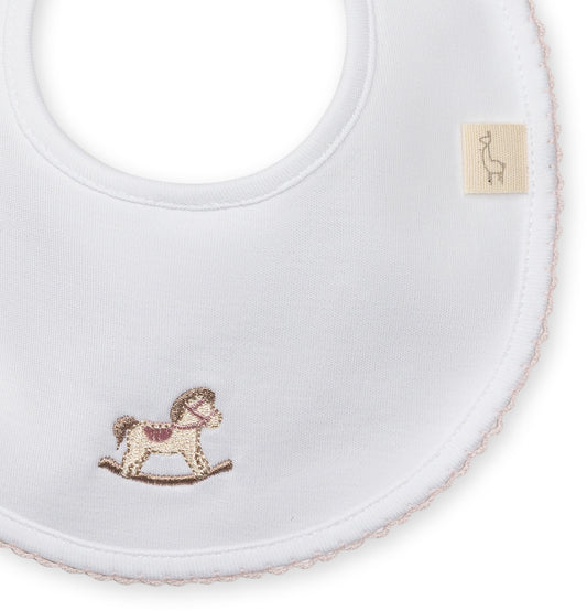 Hvit smekke til baby Rocking Horse Lyserosa | BabyGi