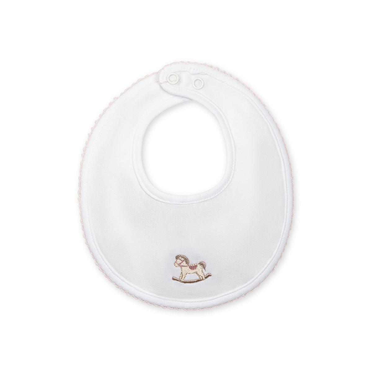 Hvit smekke til baby Rocking Horse Lyserosa | BabyGi
