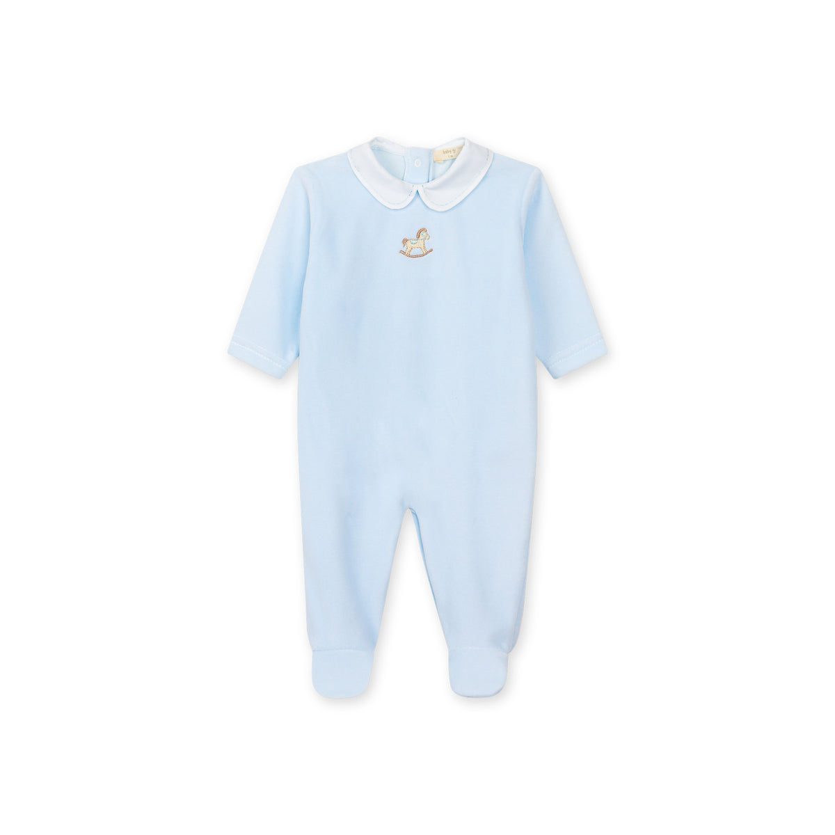 Lyseblå sparkedress til baby med krage | BabyGi