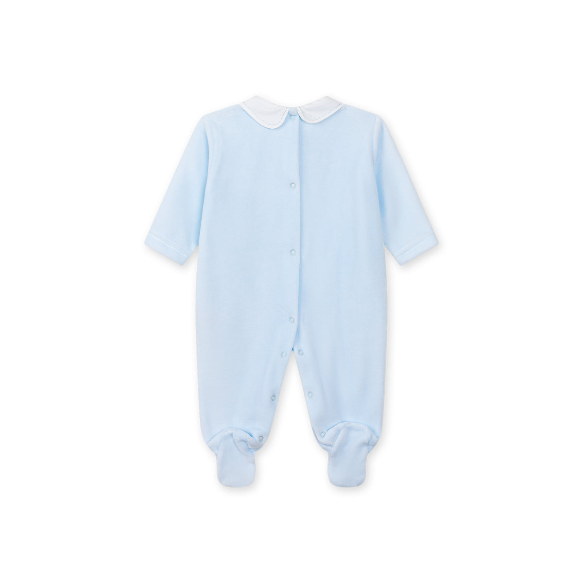 Lyseblå sparkedress til baby med krage | BabyGi