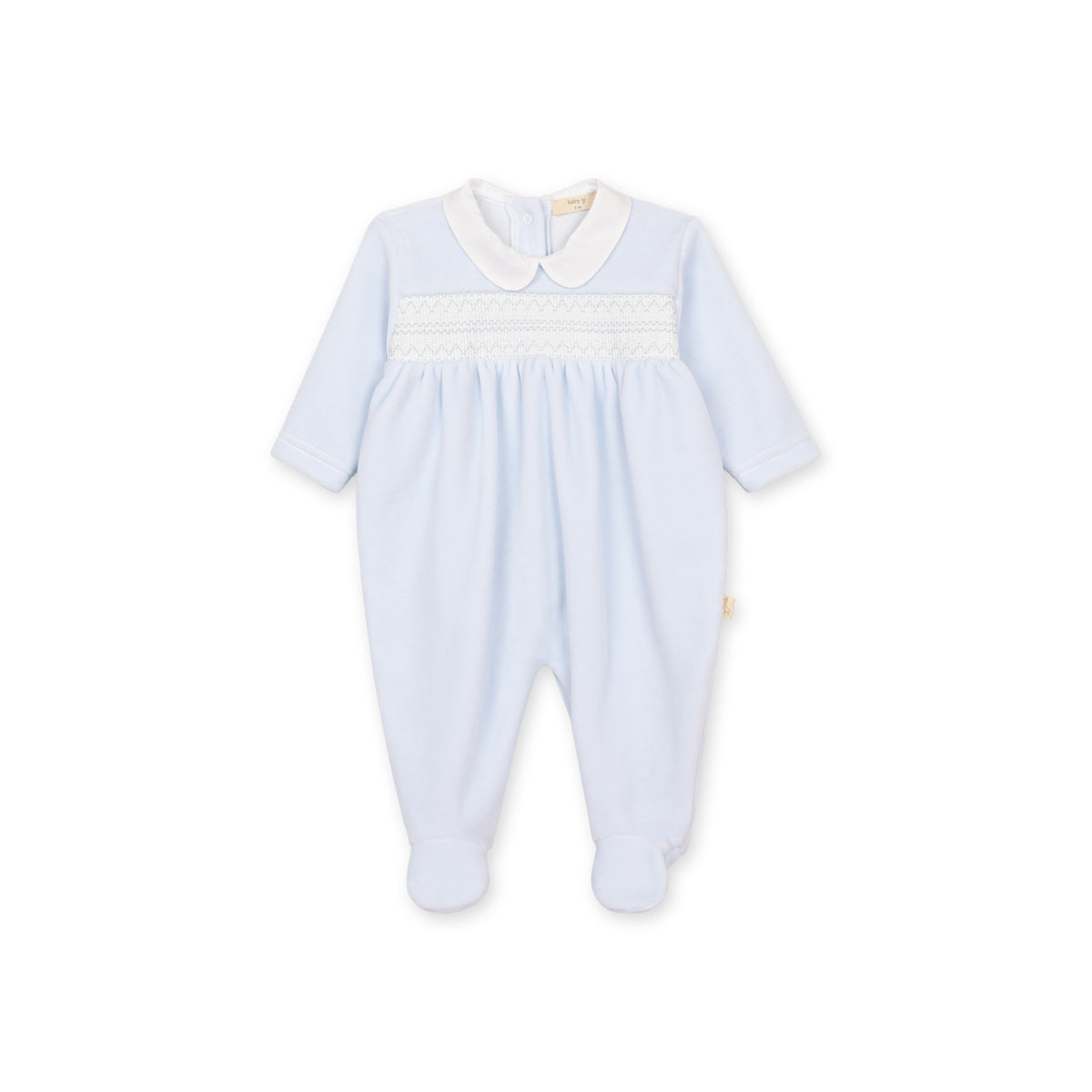 Lyseblå sparkedress til baby med krage | BabyGi