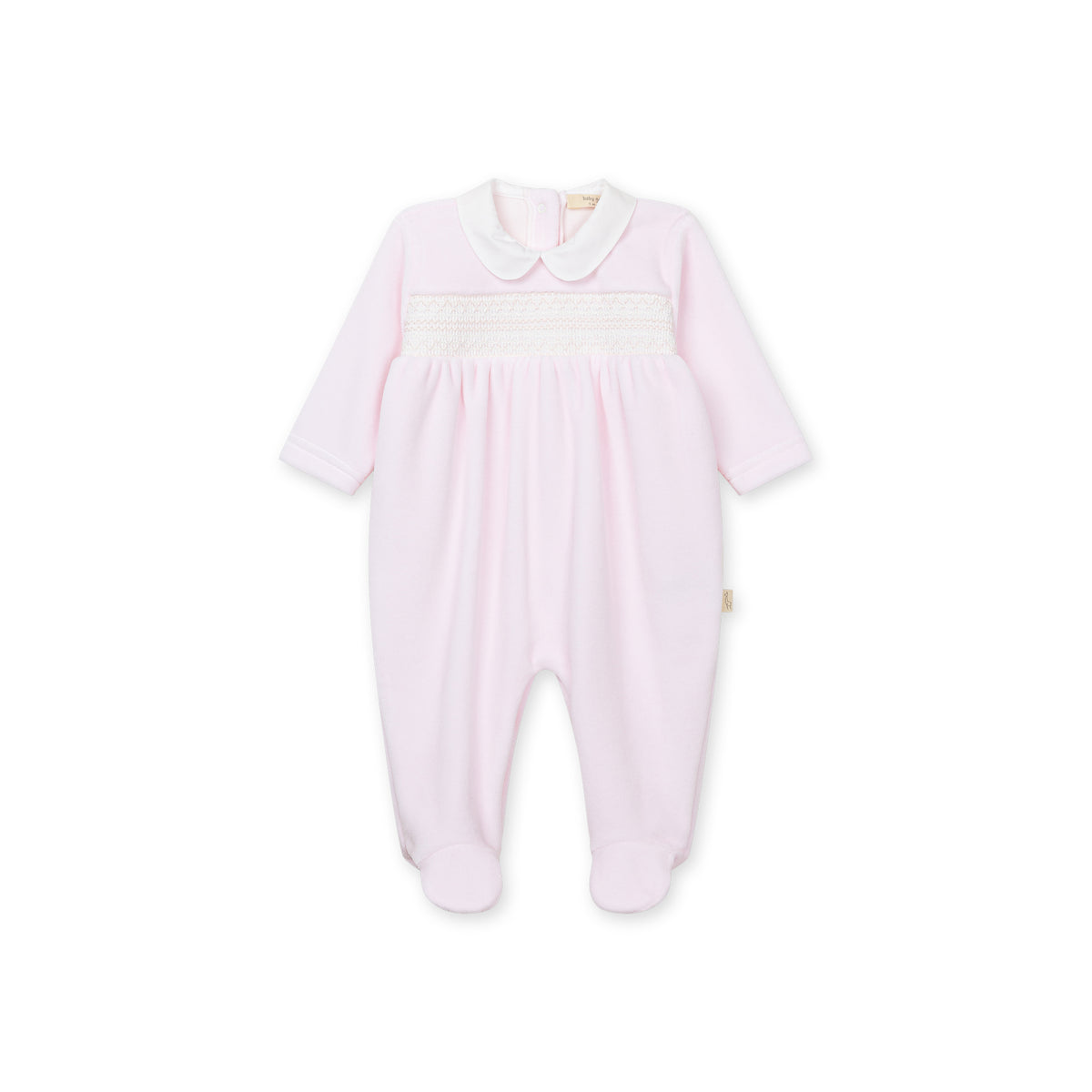 Lyserosa sparkedress til baby med volangkrage | BabyGi