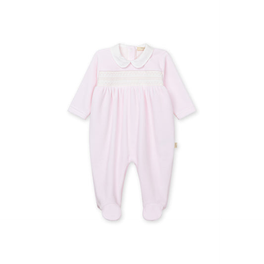 Lyserosa sparkedress til baby med volangkrage | BabyGi