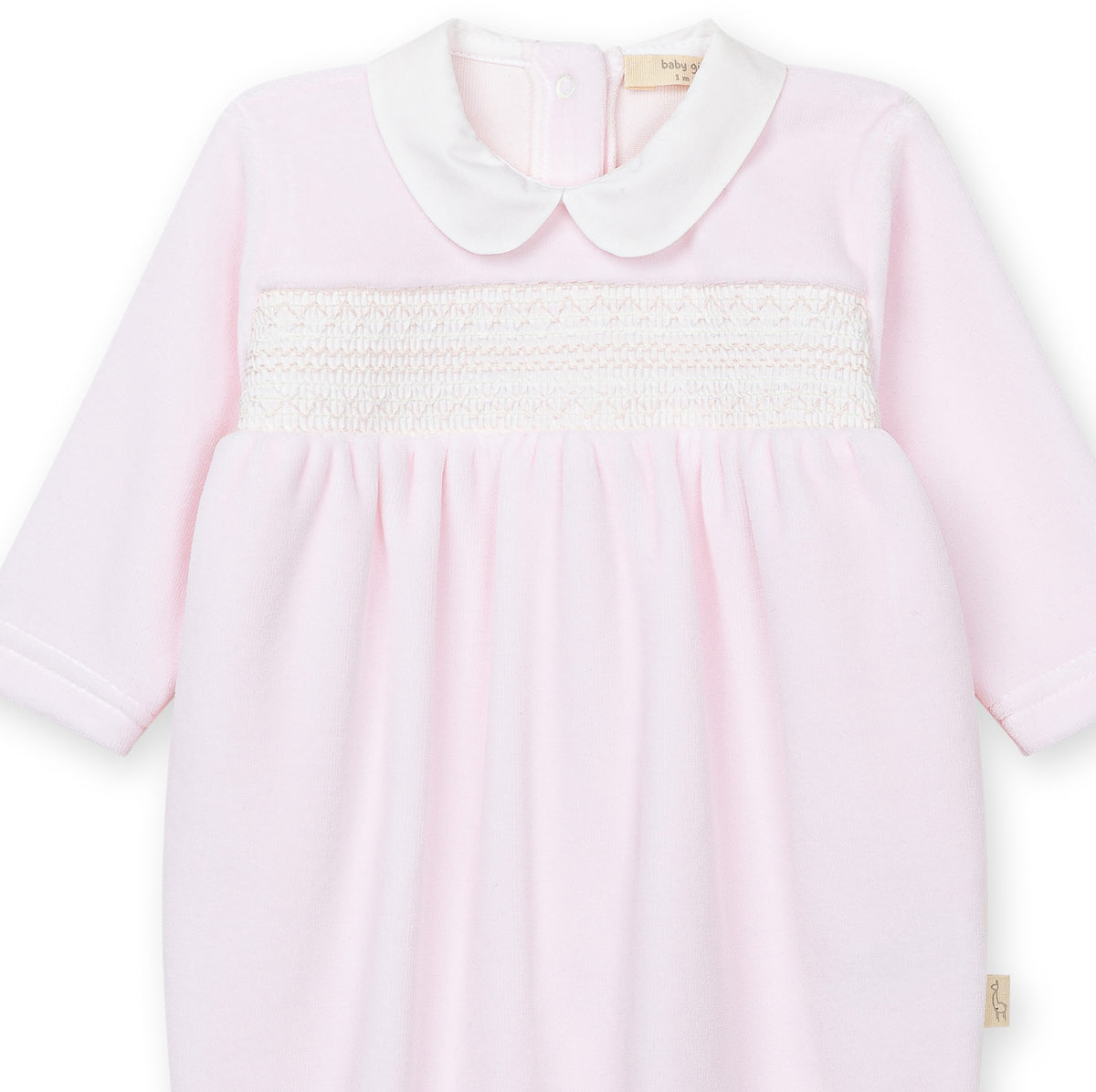 Lyserosa sparkedress til baby med volangkrage | BabyGi