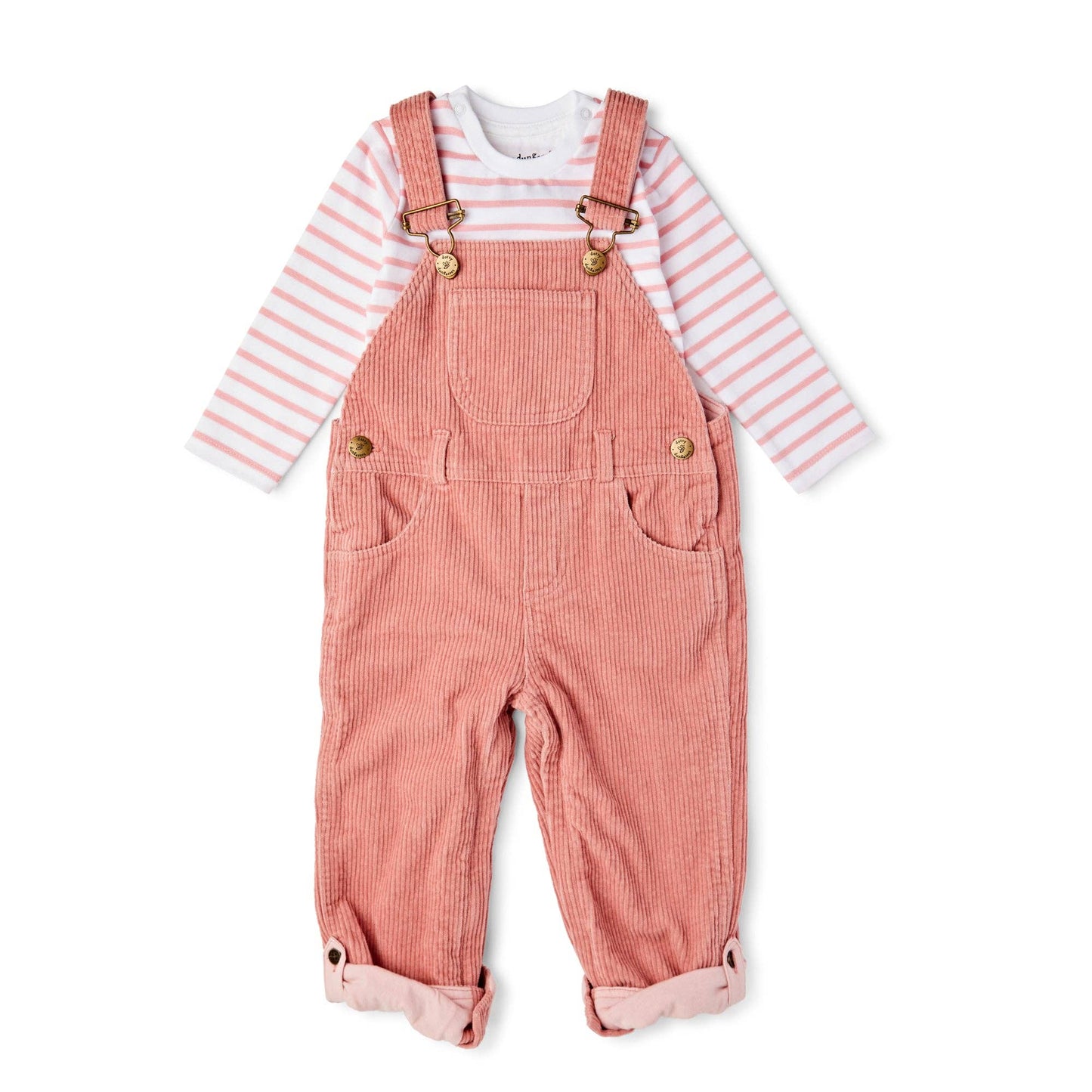 Rosa snekkerbukse i tykk cordfløyel | Dotty Dungarees