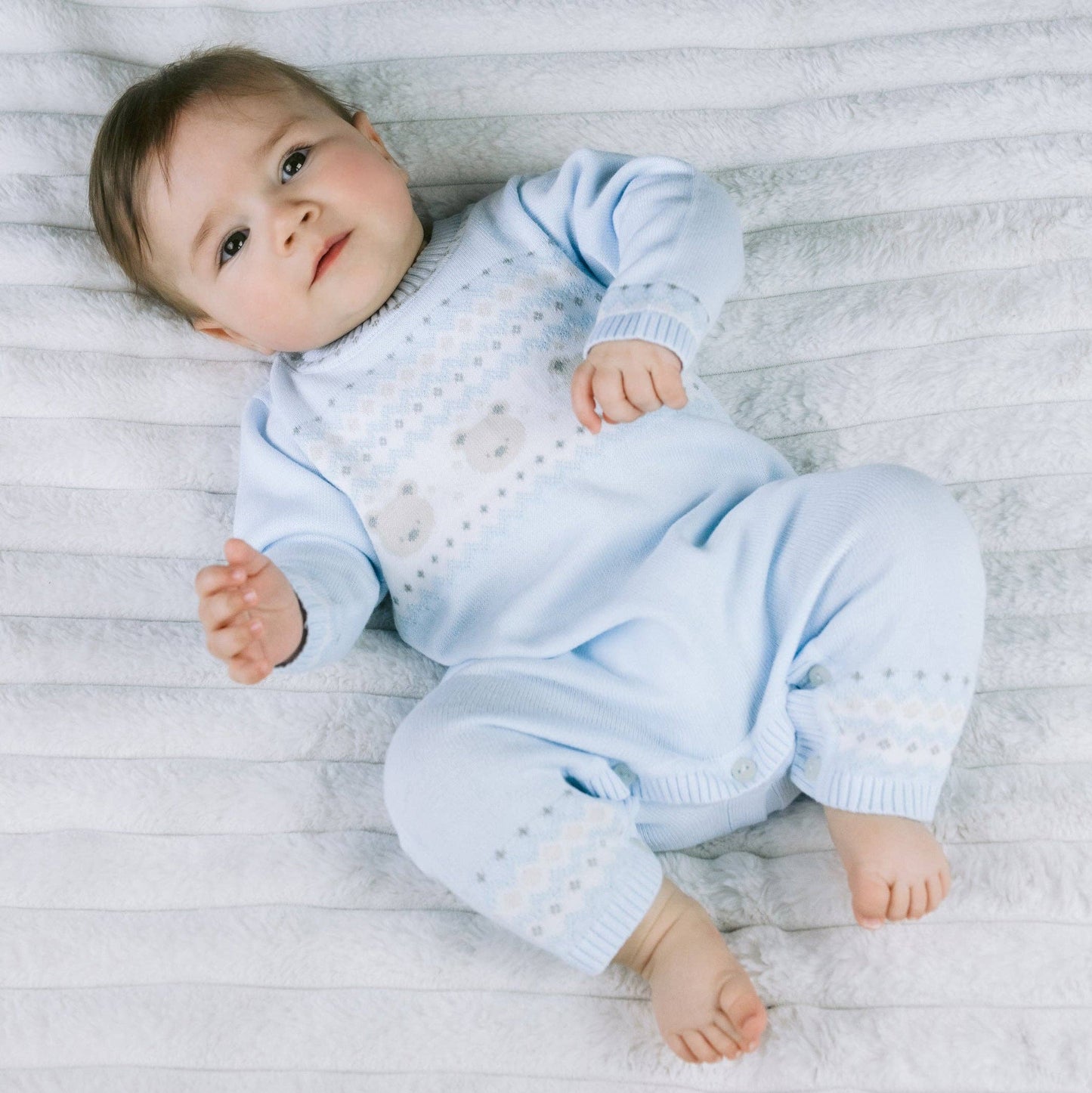 Lyseblå kristian heldress med lue