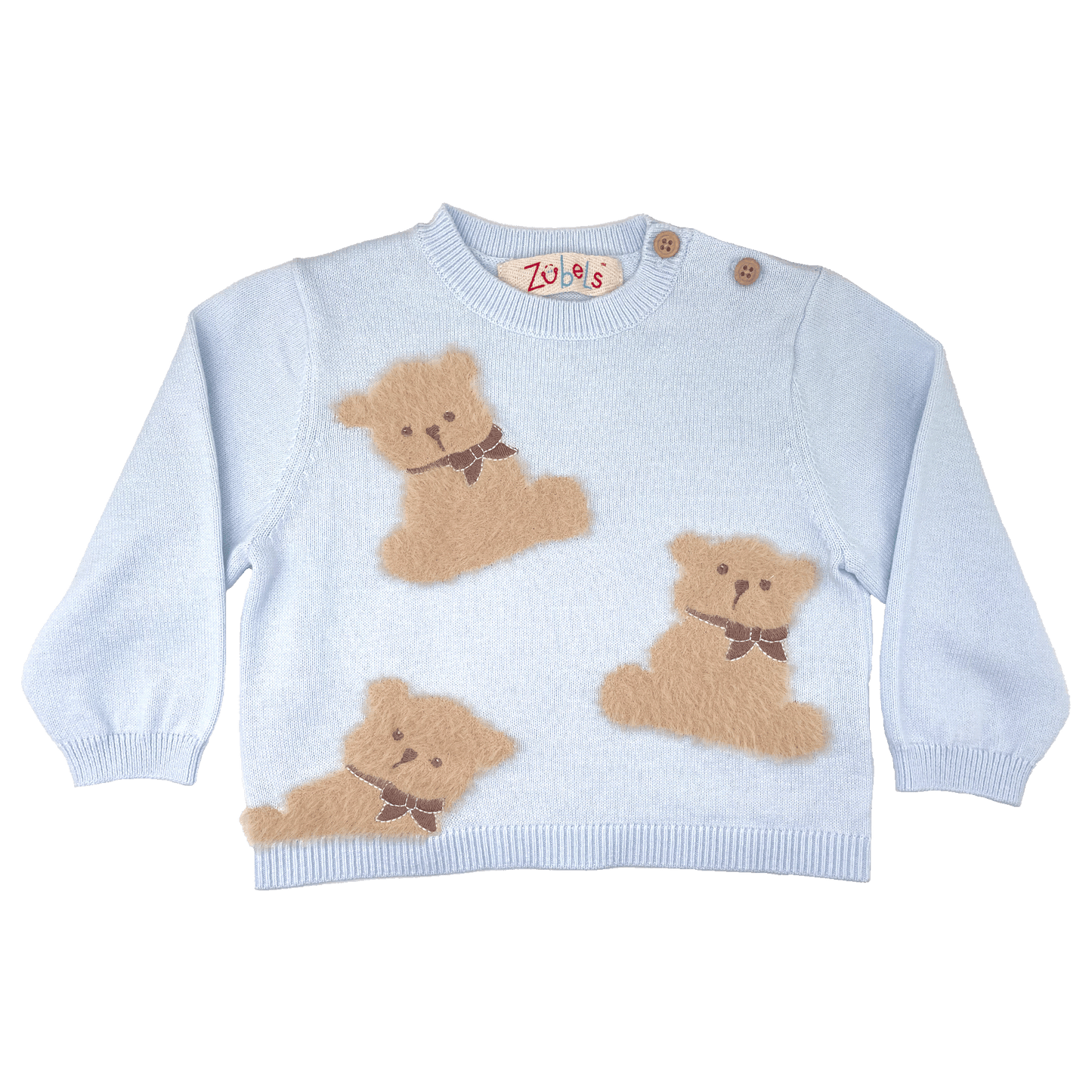 Søt lyseblå bamsegenser