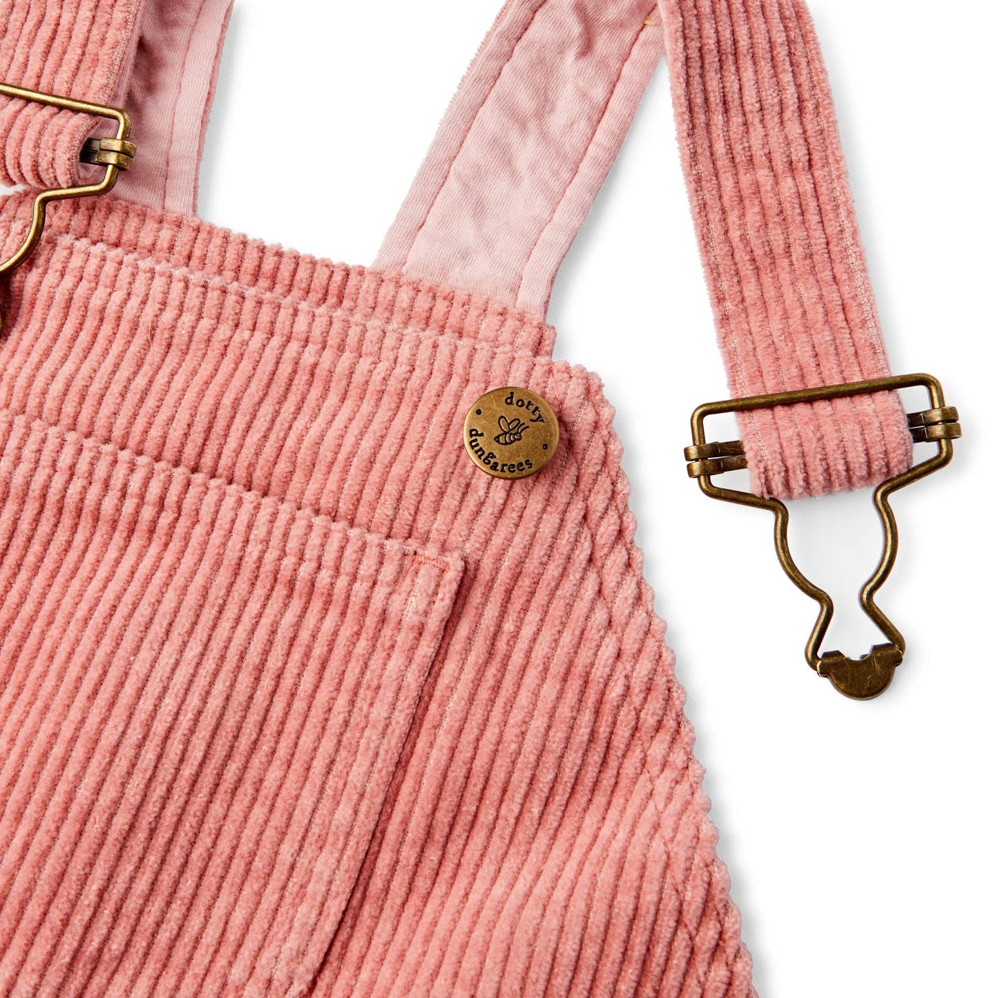 Rosa snekkerbukse i tykk cordfløyel | Dotty Dungarees